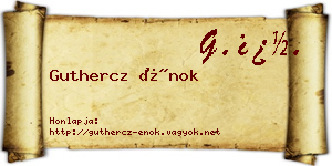 Guthercz Énok névjegykártya